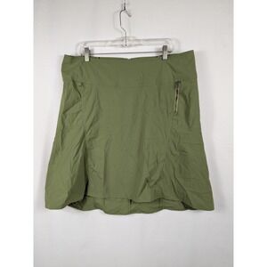 Royal Robbins Skirt Green Performance Stretch Size 18 Hiking Outdoor Casual 2834